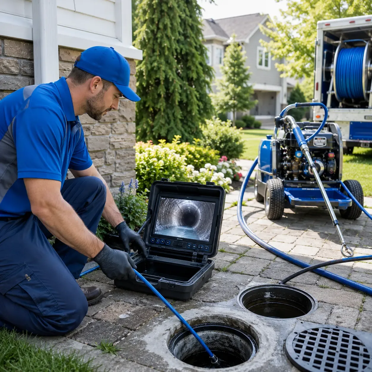 Outdoor drain cleaning professionals serving Greene, ME